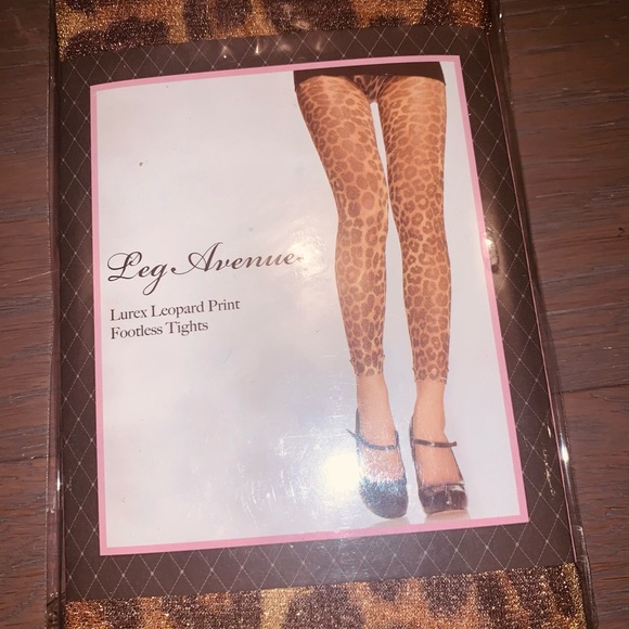 Leopard print footless tights - Picture 2 of 3